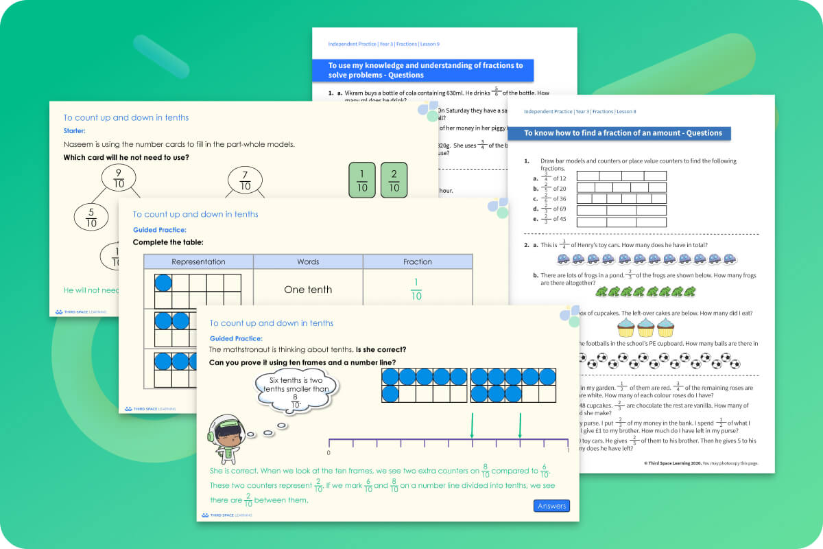 Ready-To-Go Lessons V2 | Fractions | Year 3