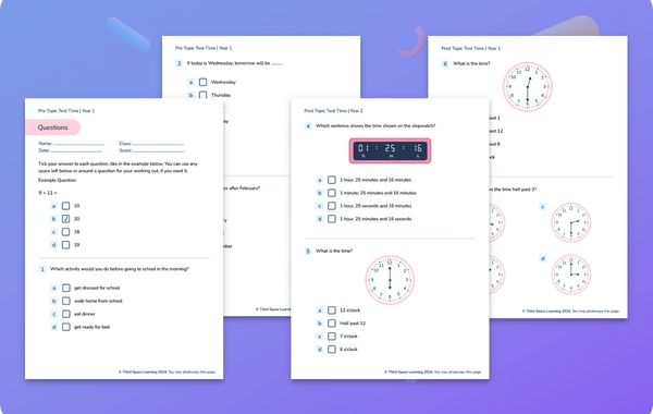 Diagnostic Assessment Time Year 1