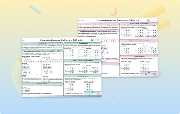 Knowledge Organiser | Addition And Subtraction | Year 3