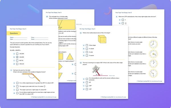 Diagnostic Assessment | Shape | Year 5