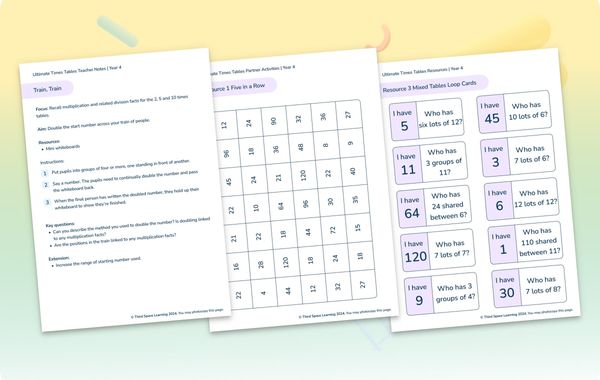 Ultimate Times Tables Resource Pack Year 4