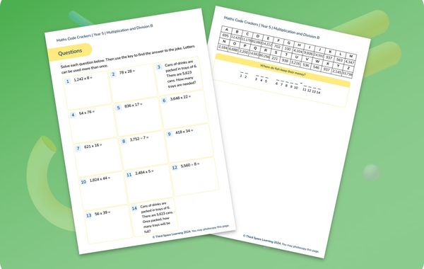 Code Crackers Pack Multiplication and Division B Year 5