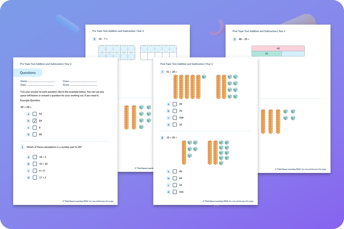 Diagnostic Assessment | Addition And Subtraction | Year 2