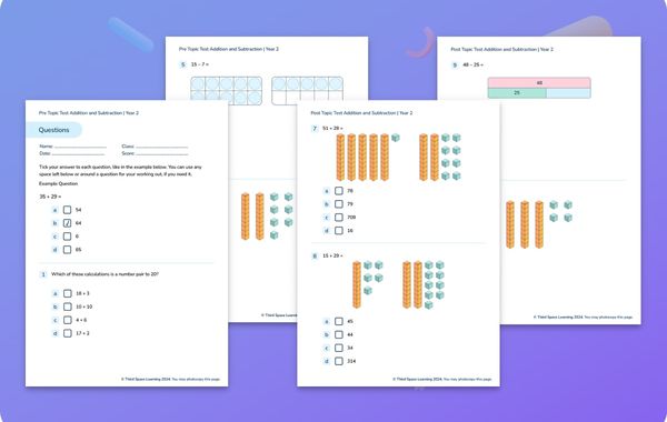 Diagnostic Assessment Addition And Subtraction Year 2