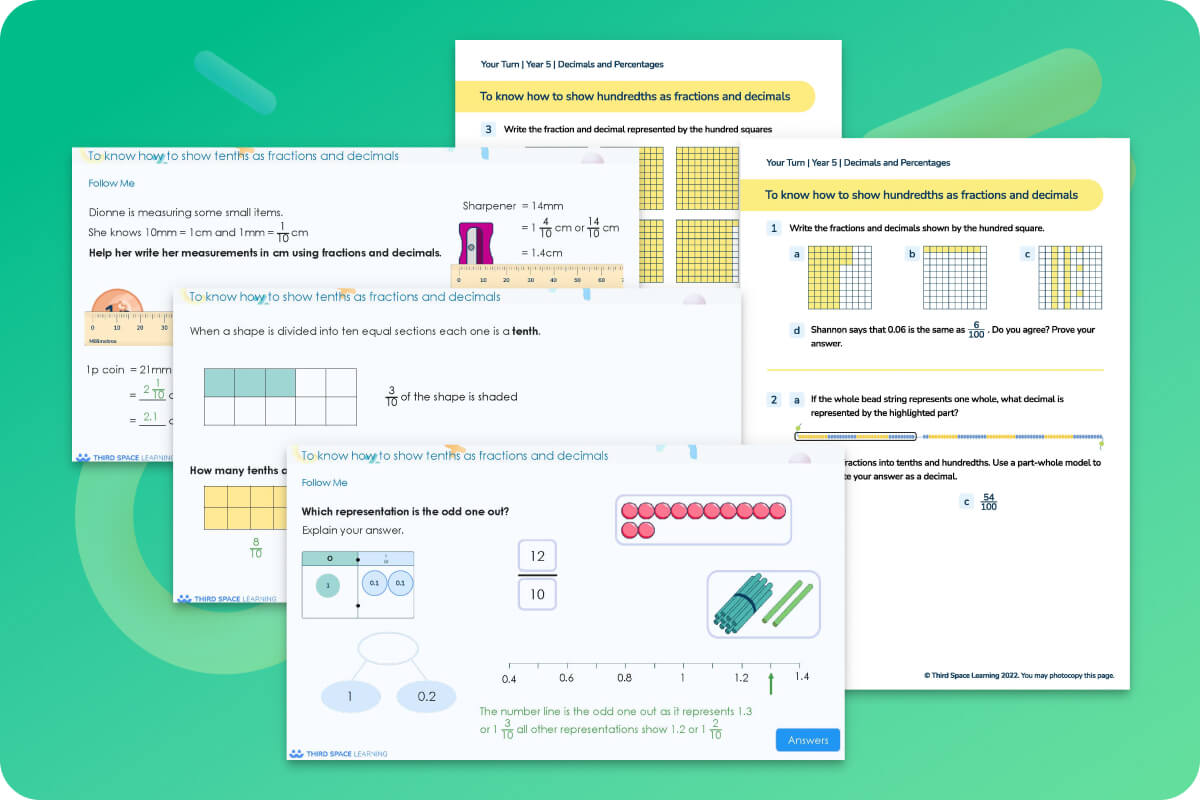Ready-To-Go Lessons V3 | Decimals And Percentages | Year 5
