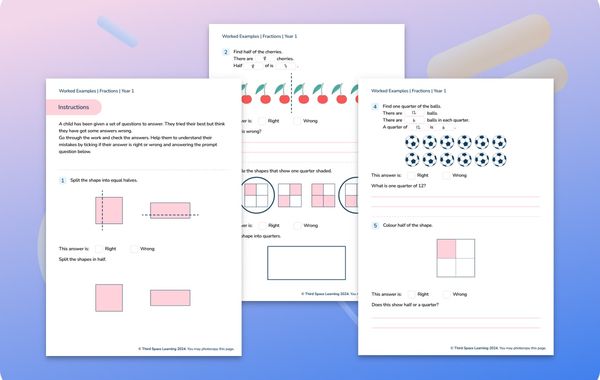 Worked Examples | Fractions | Year 1
