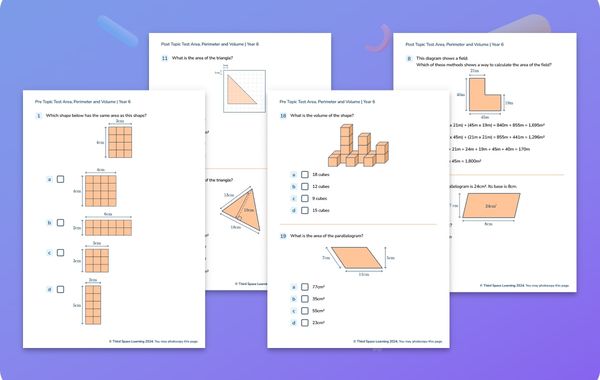 Diagnostic Assessment Area Perimeter And Volume Year 6