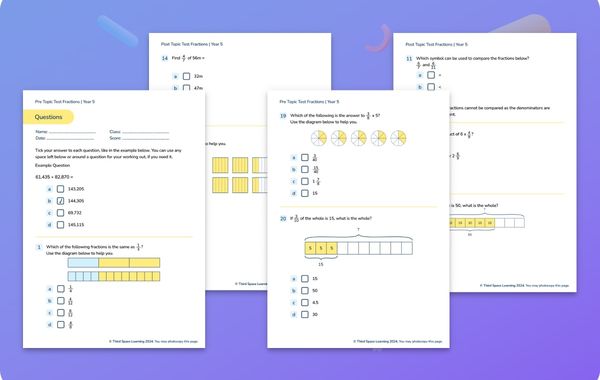 Diagnostic Assessment | Fractions | Year 5