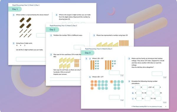 Rapid Reasoning | Weeks 1 to 6 | Year 3