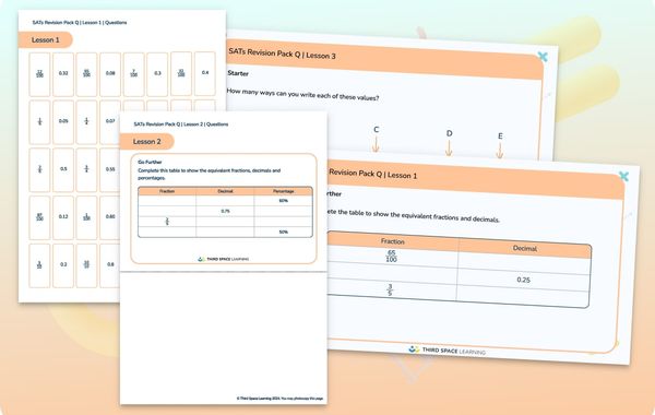 SATs Revision Pack Q | Fractions, Decimals & Percentages