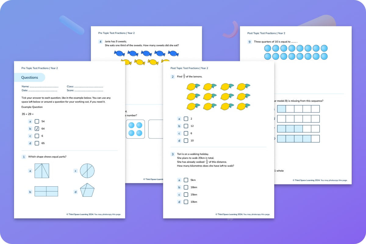Diagnostic Assessment | Fractions | Year 2