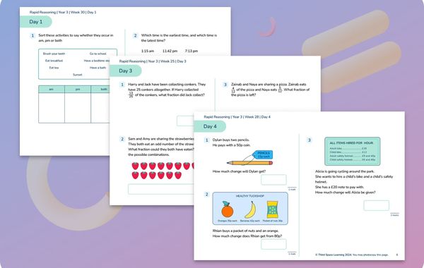 Rapid Reasoning | Weeks 25 to 30 | Year 3