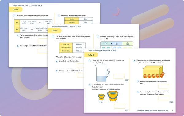 Rapid Reasoning | Weeks 31 to 36 | Year 5