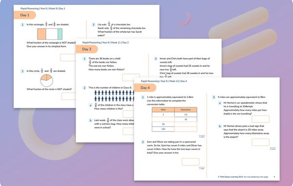 Rapid Reasoning | Weeks 7 to 12 | Year 6