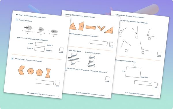 SATs Question Pack | Shape And Angles