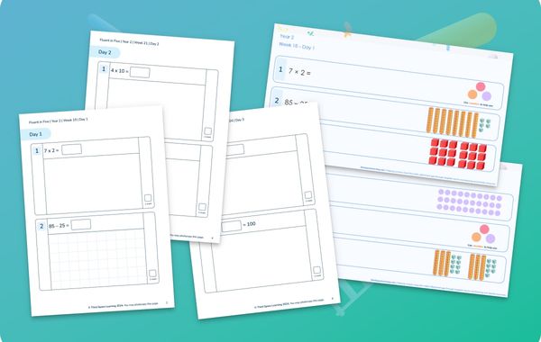 Fluent In Five Arithmetic Pack | Weeks 19 to 24 | Year 2