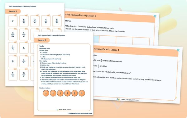 SATs Revision Pack O | Multiplying And Dividing Fractions
