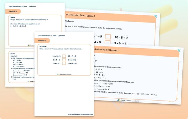 SATs Revision Pack I | Order Of Operations