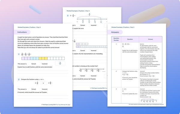 Worked Examples | Fractions | Year 4
