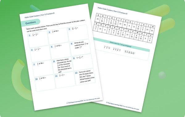 Code Crackers Pack Fractions B Year 3