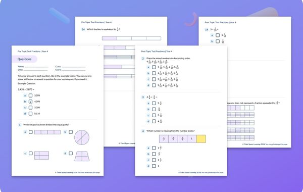 Diagnostic Assessment Fractions Year 4