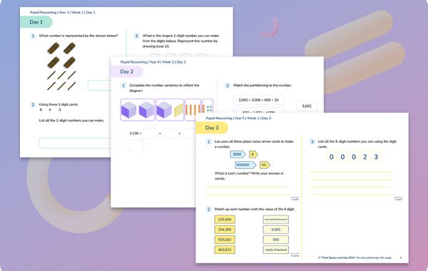 Rapid Reasoning Weeks 1 to 6 Year 1 to 6