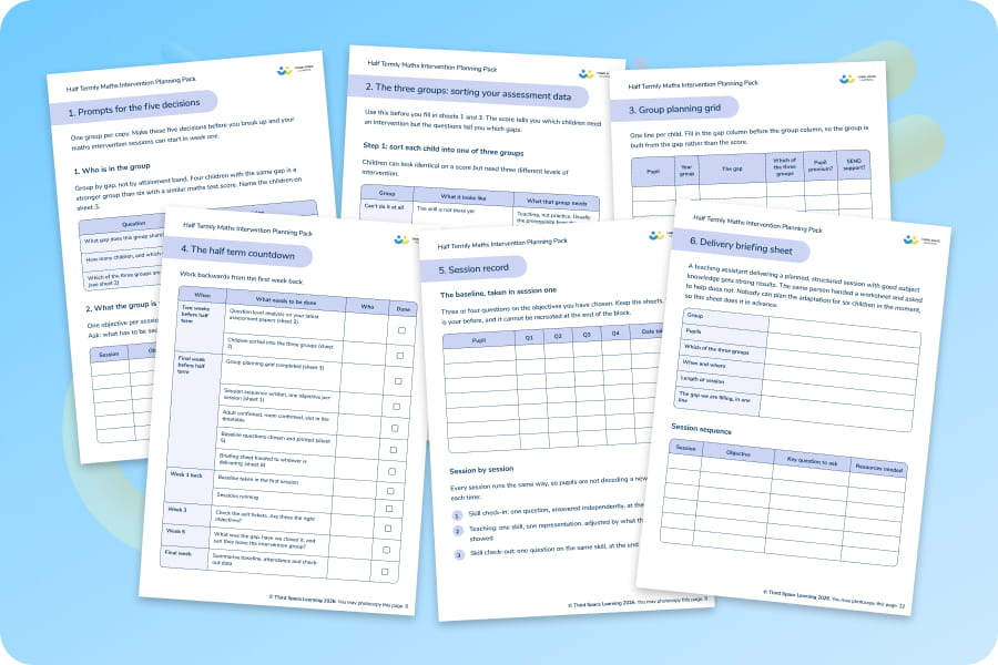 maths intervention planning pack og image