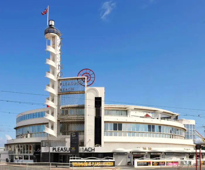 Art deco casino building at Blackpool Pleasure Beach