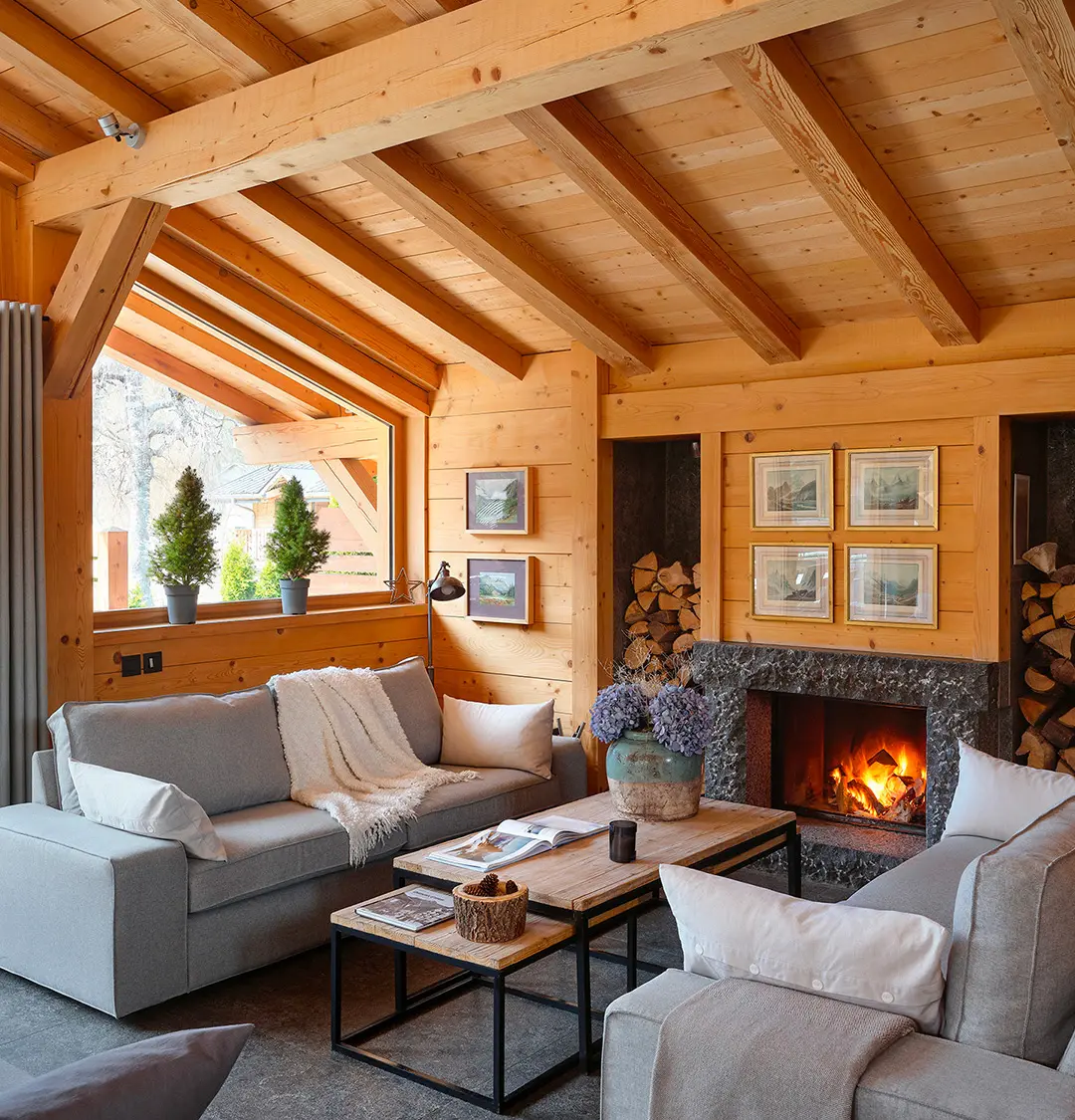 Location Chalets Chamonix - Chalet Granit Les Rives d'Argentière - salon