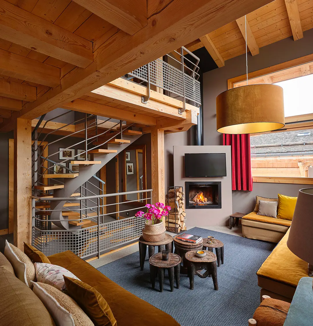 Location de Chalets Chamonix - Chalet Terre Les Rives d'Argentière - salon