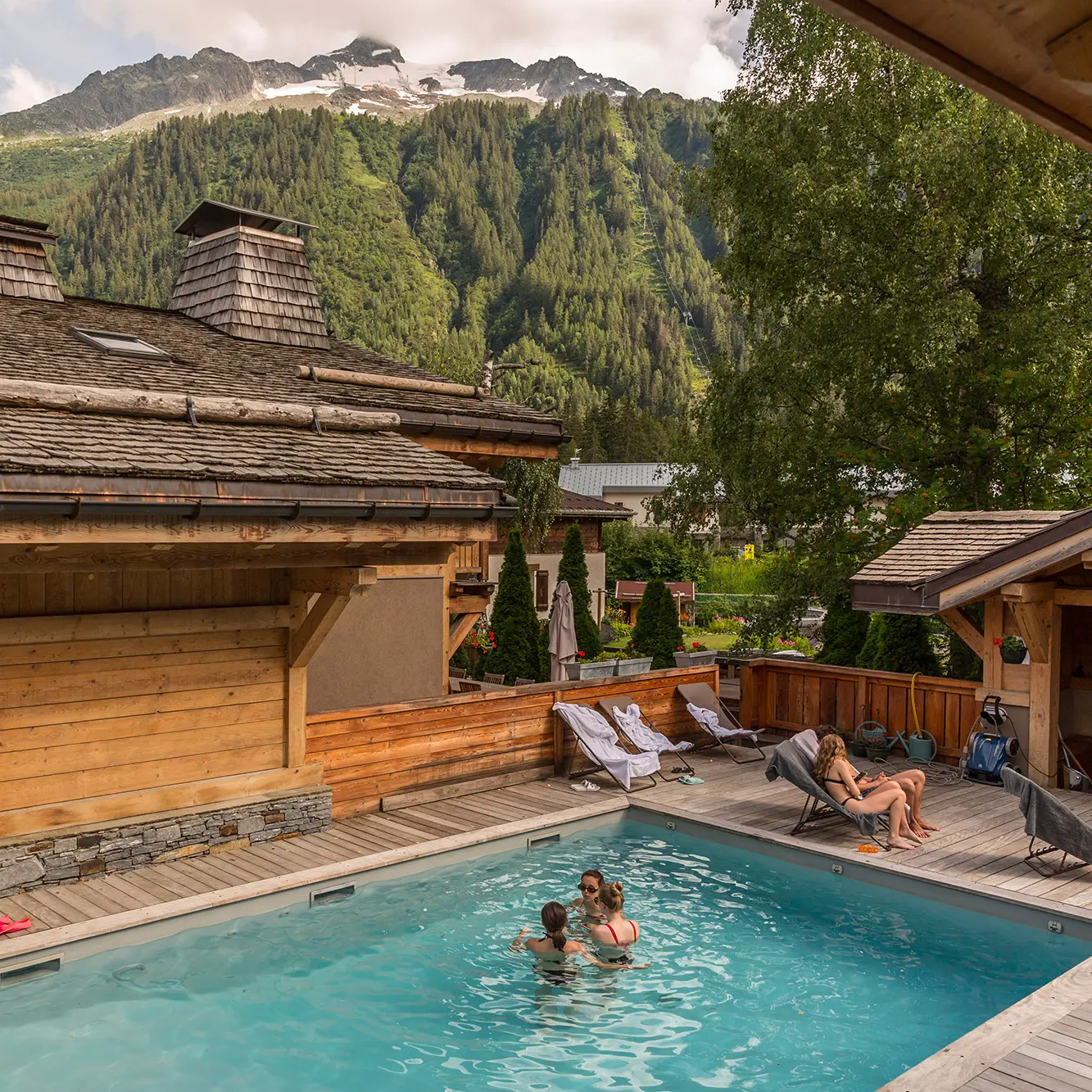 Location de Chalets Chamonix - Hameau Les Rives d'Argentière - piscine