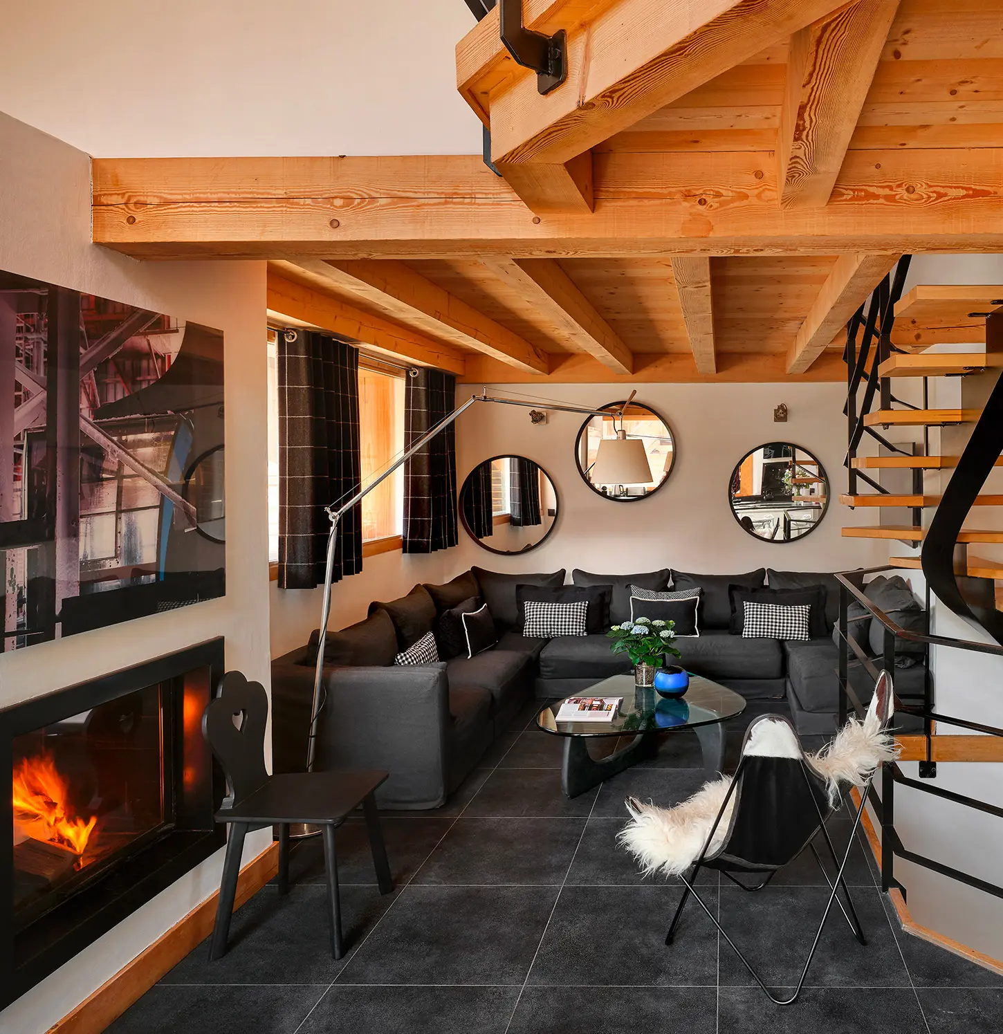 Location de Chalets Chamonix - Chalet Cristal Les Rives d'Argentière - salon