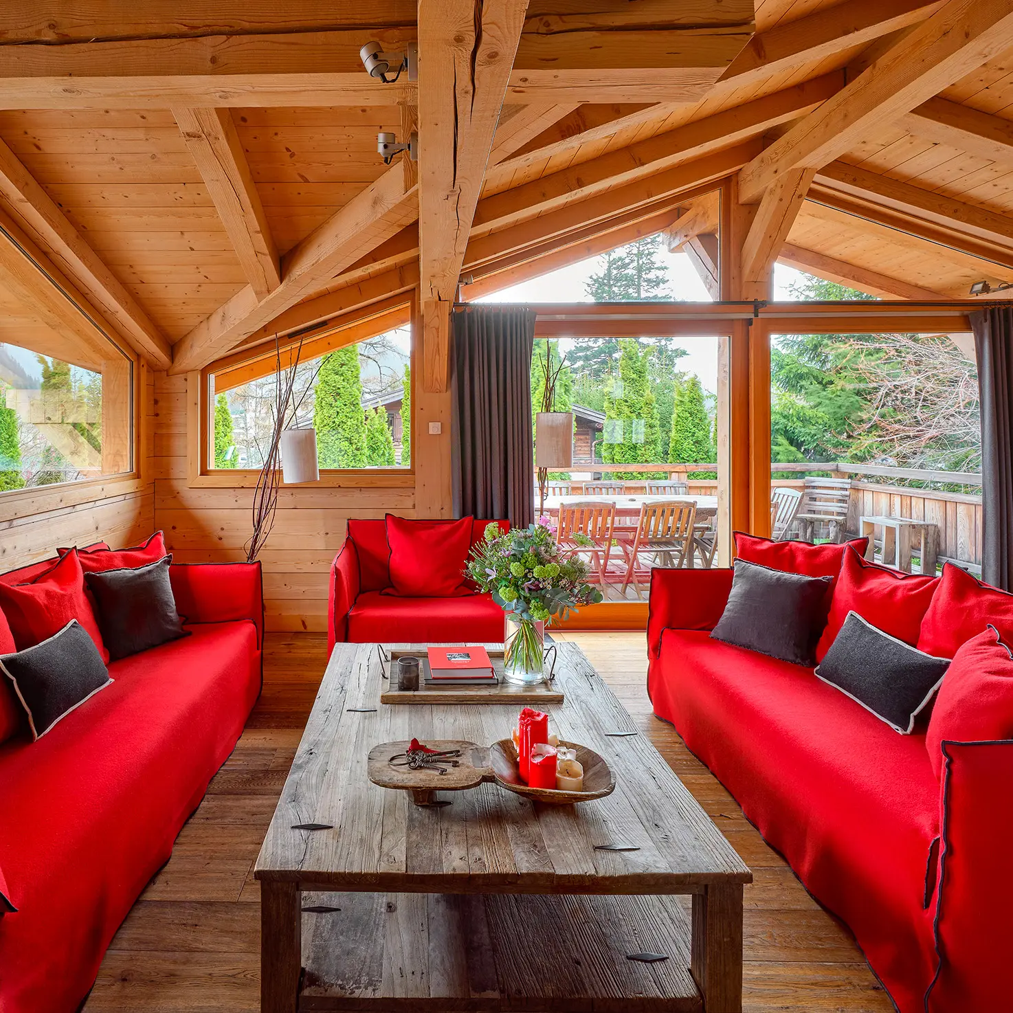 Location Chalets Chamonix - Chalet Ardoise Les Rives d'Argentière - salon