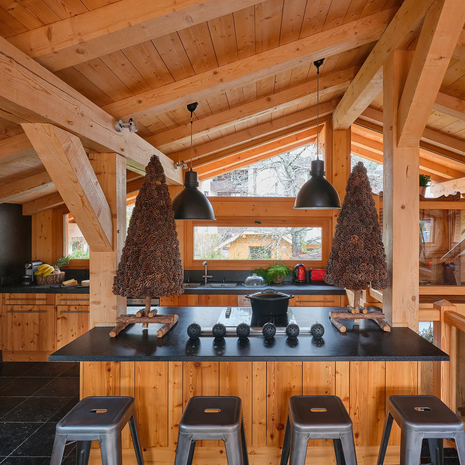Location Chalets Chamonix - Chalet Ardoise Les Rives d'Argentière - cuisine