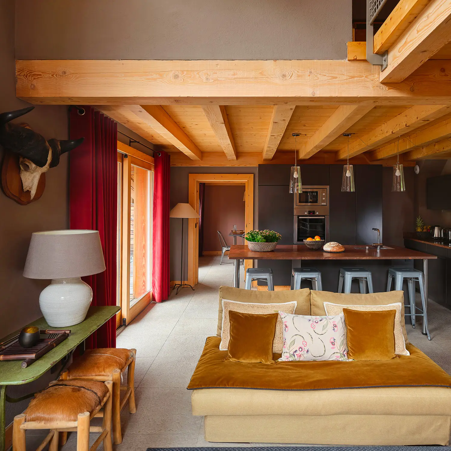 Location de Chalets Chamonix - Chalet Terre Les Rives d'Argentière - salon
