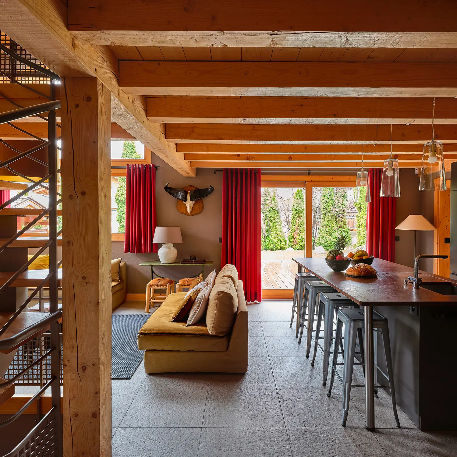 Location de Chalets Chamonix - Chalet Terre Les Rives d'Argentière - salon
