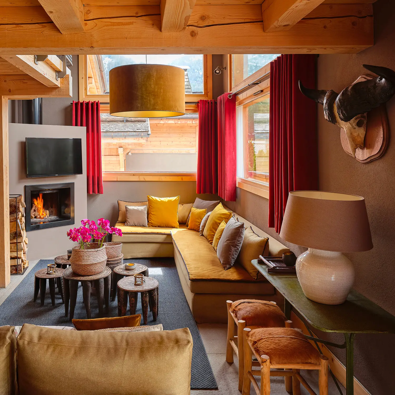 Location de Chalets Chamonix - Chalet Terre Les Rives d'Argentière - salon