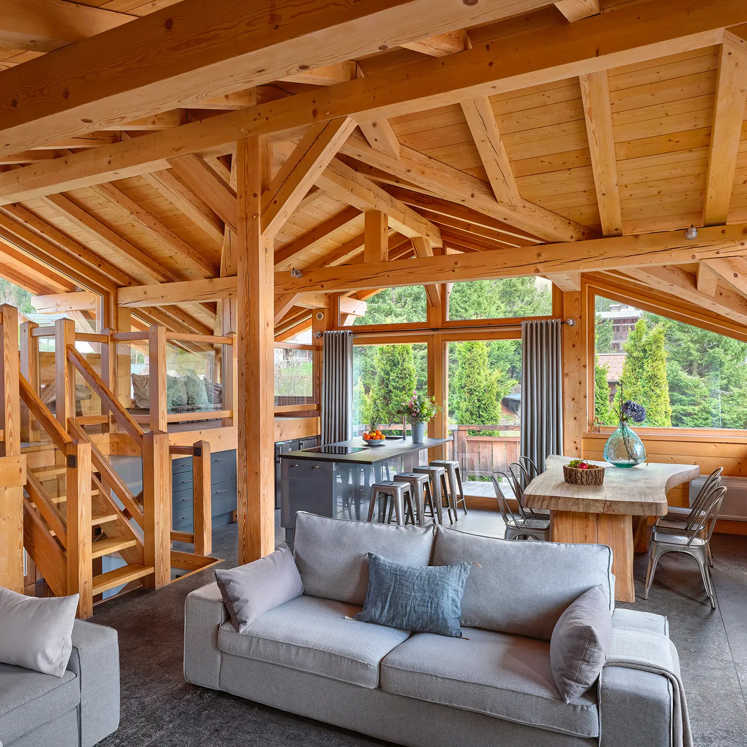 Location Chalets Chamonix - Chalet Granit Les Rives d'Argentière - séjour