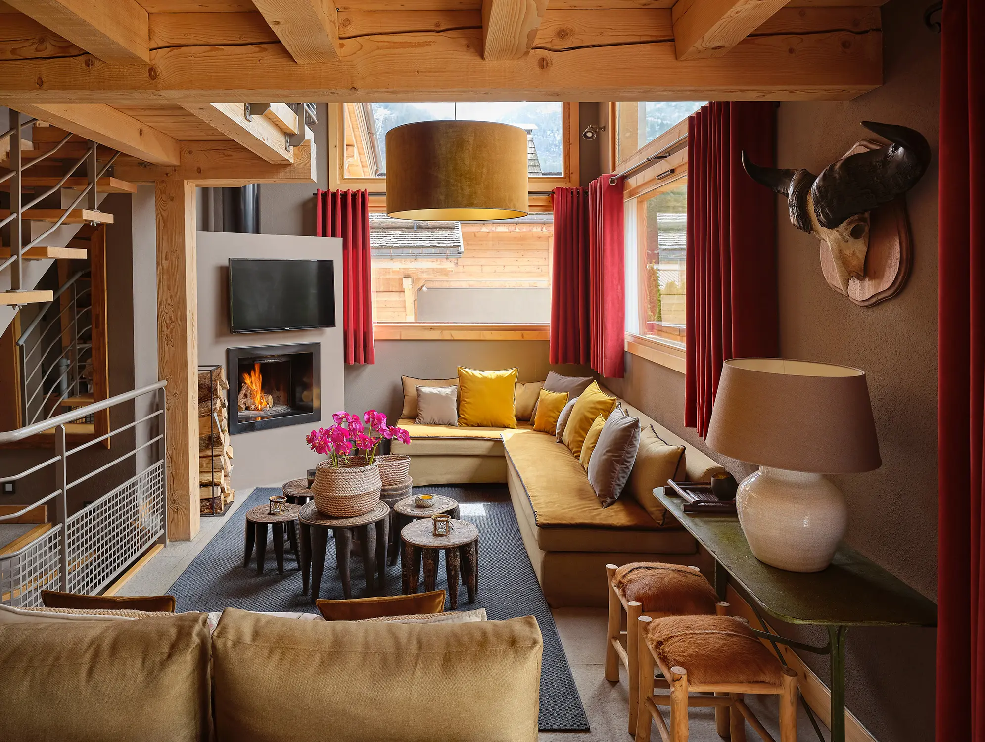 Location de Chalets Chamonix - Chalet Terre Les Rives d'Argentière - salon