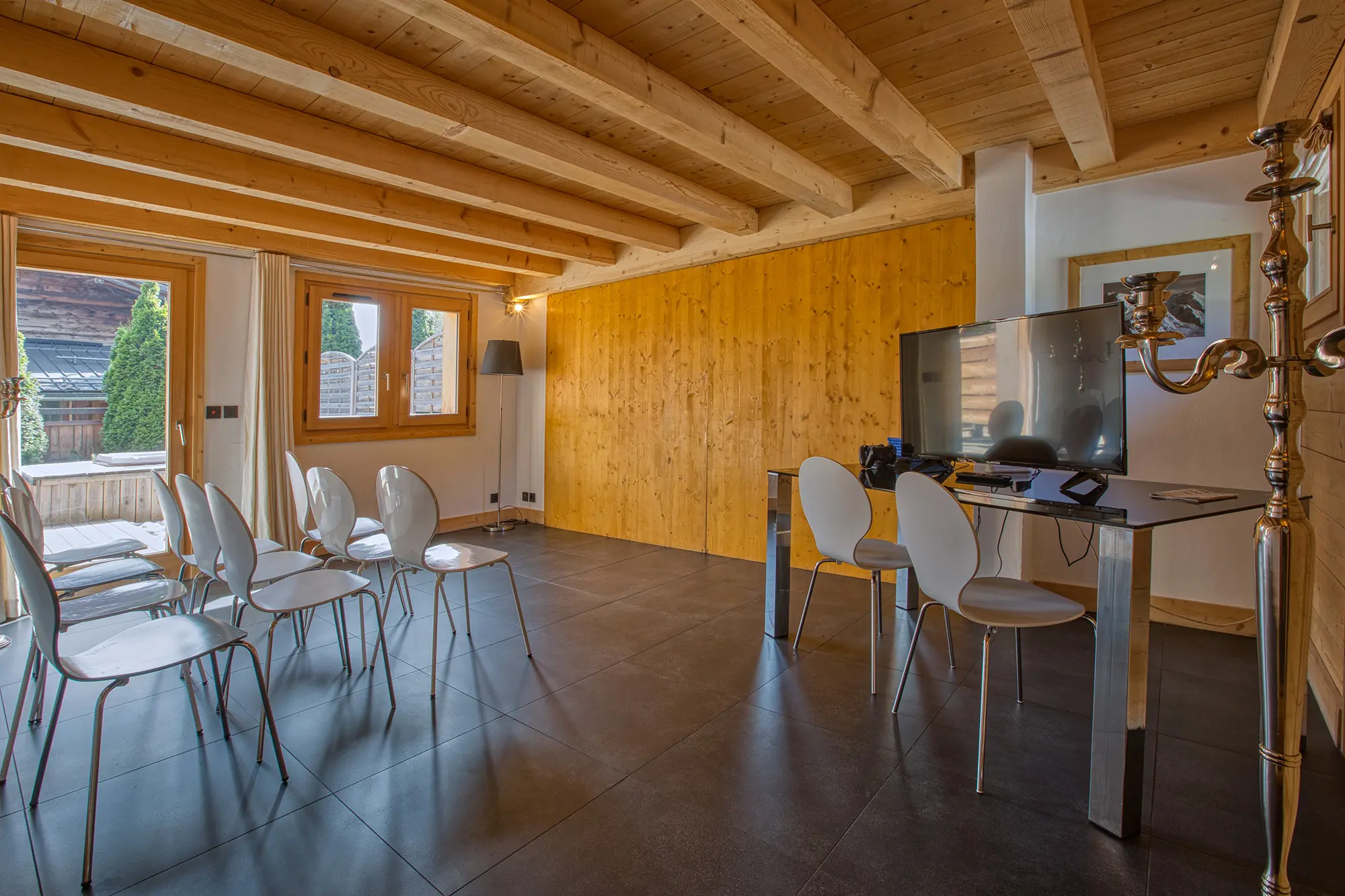 Location Chalets Chamonix - Chalet Granit Les Rives d'Argentière -  salle de réunion
