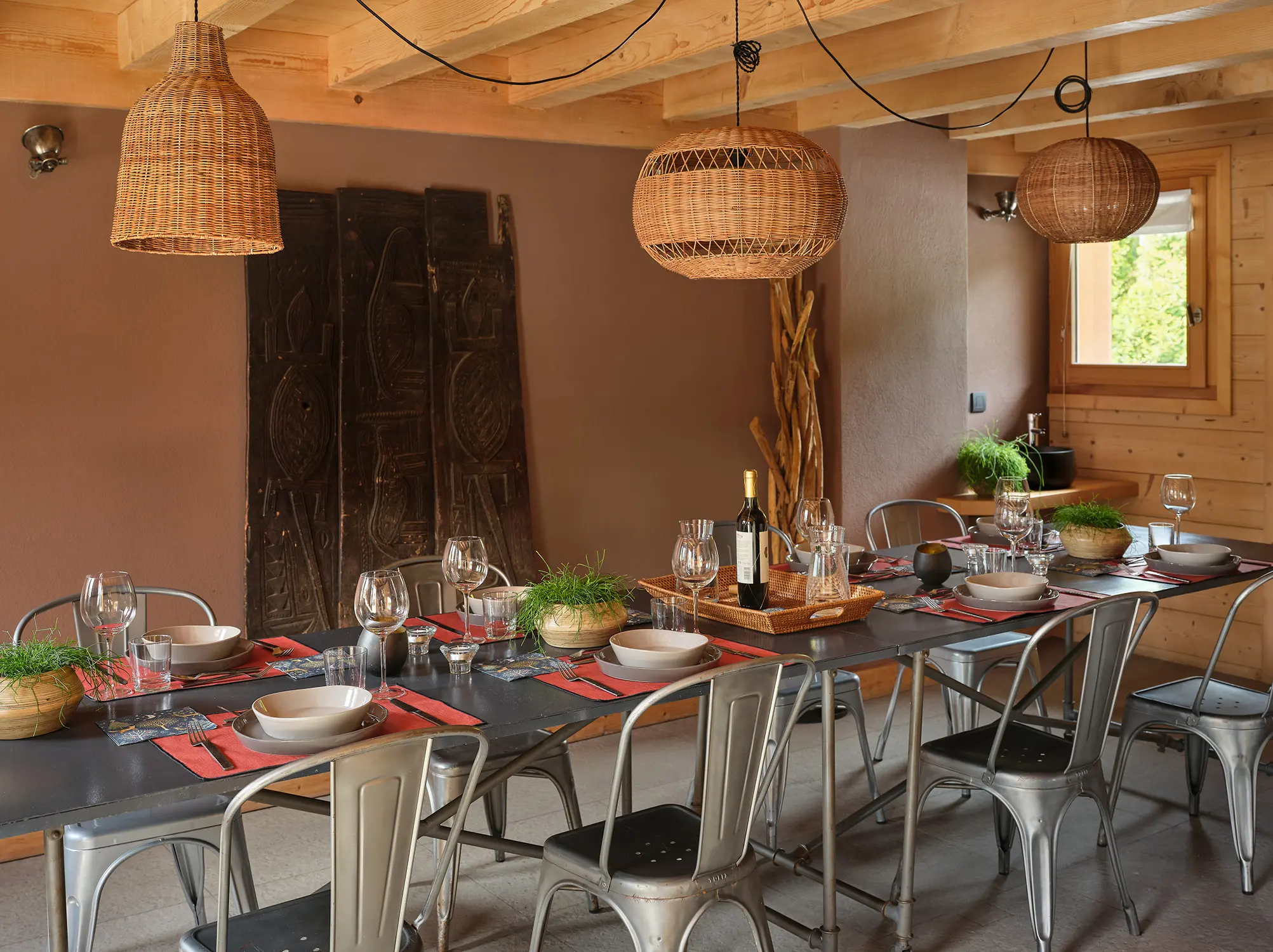 Location de Chalets Chamonix - Chalet Terre Les Rives d'Argentière - salle à manger