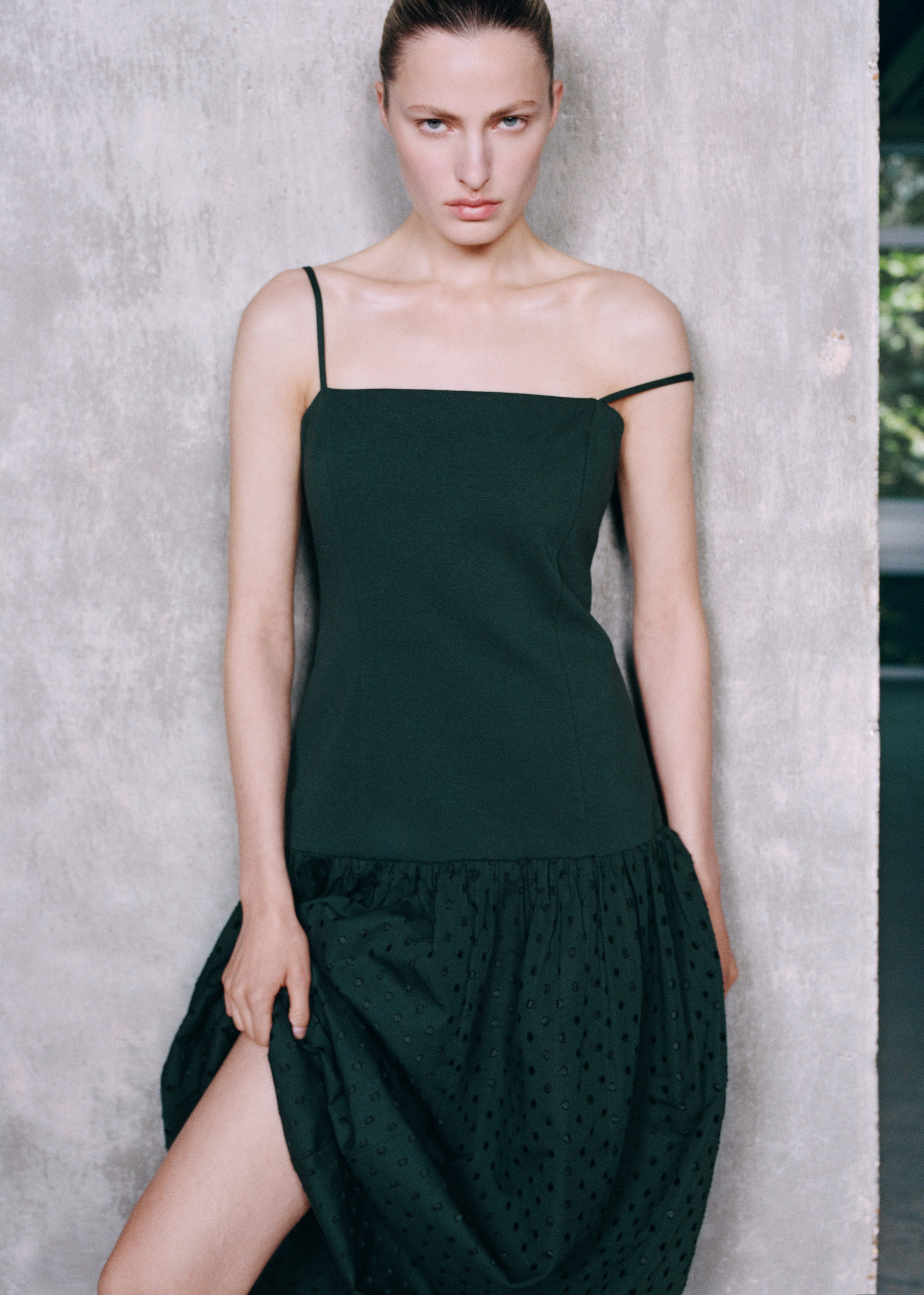 cos pleated a line mini dress PLEATED A-LINE MINI DRESS
