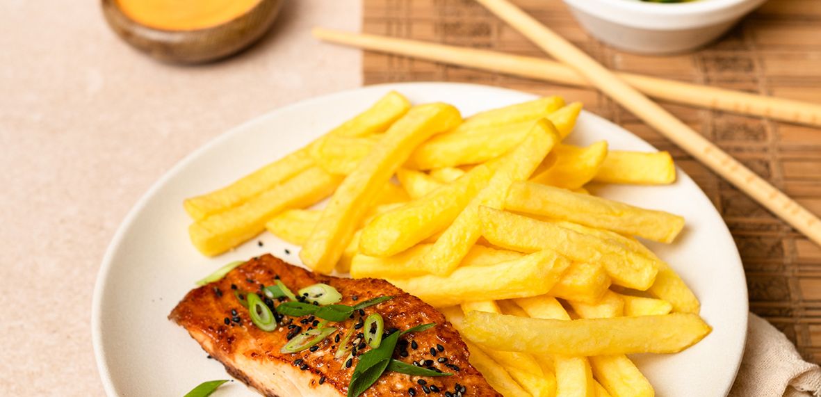 Teriyaki Glaze & Fries - Liggend