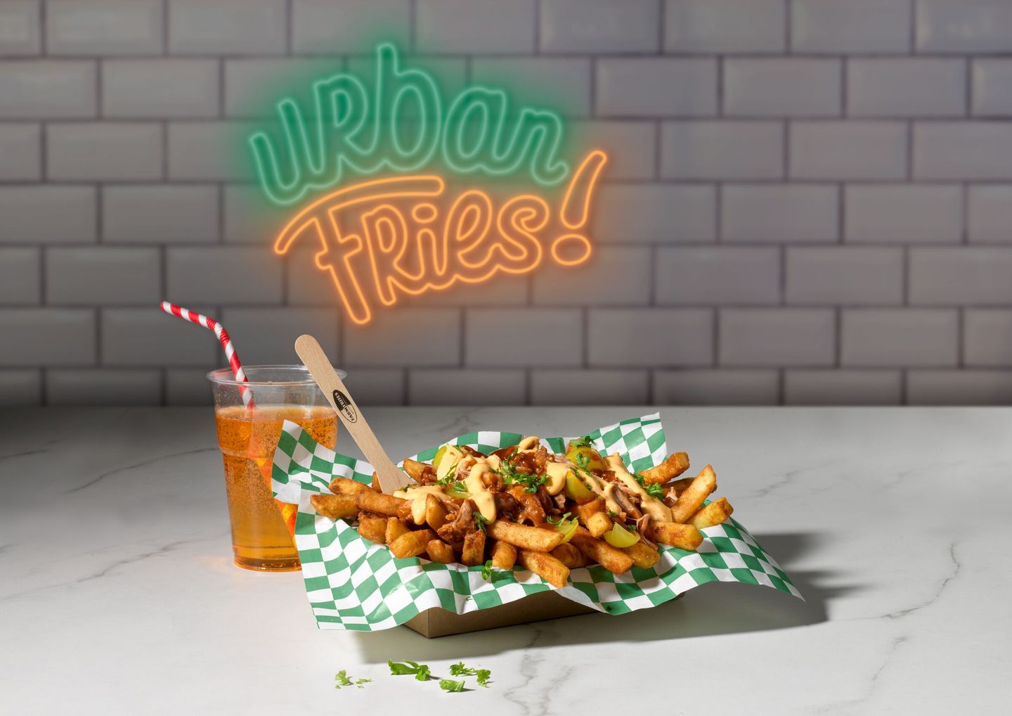 Urban Fries 10 mm Loaded fries BBQ pulled pork landscape