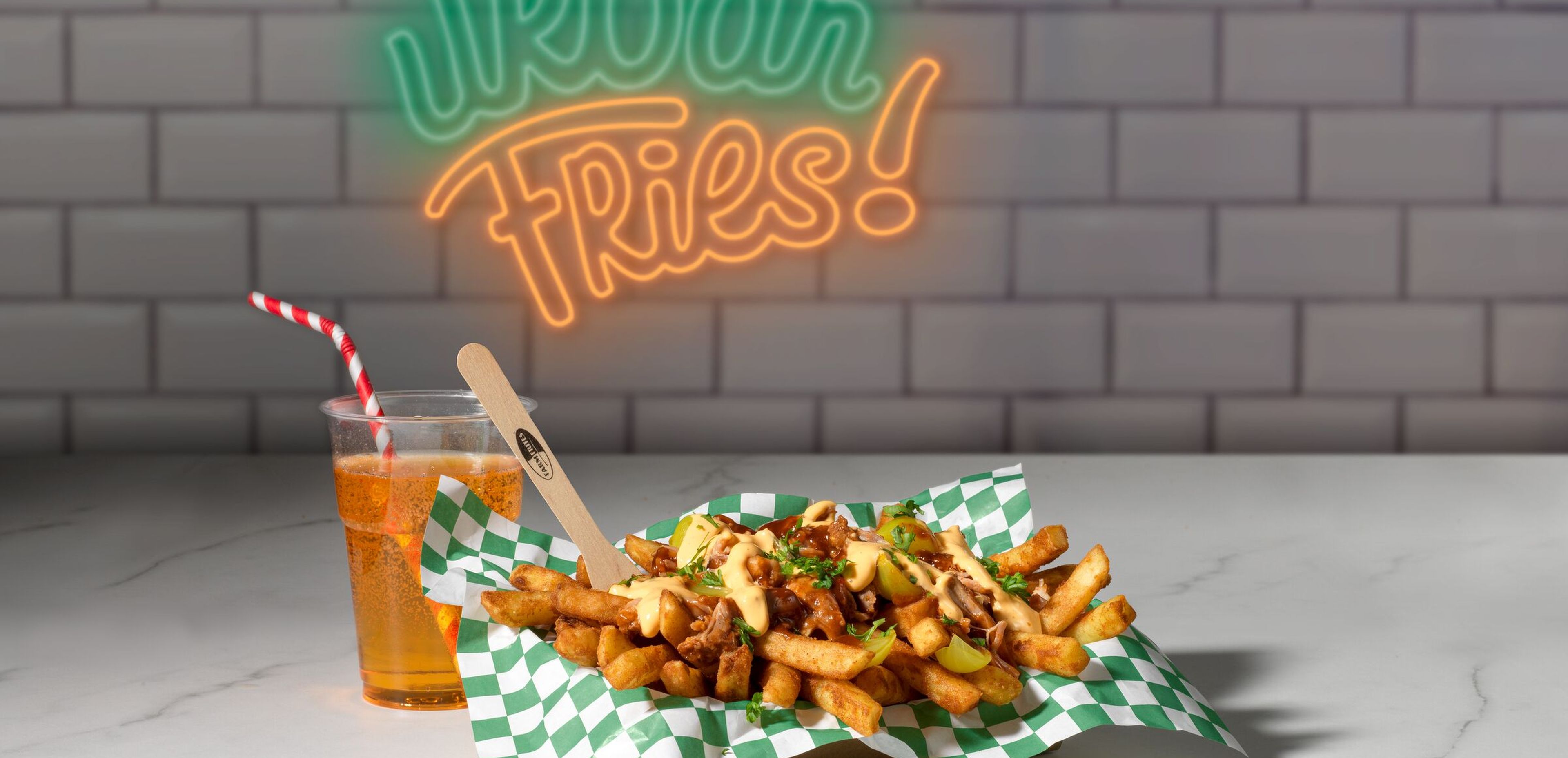 Urban Fries 10 mm Loaded fries BBQ pulled pork landscape
