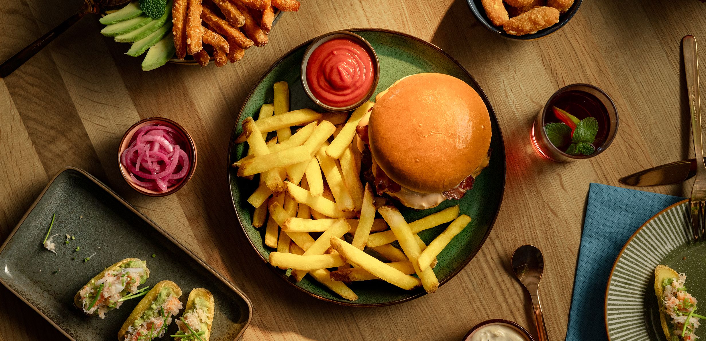 Smash Burger with Chef’s Harvest fries
