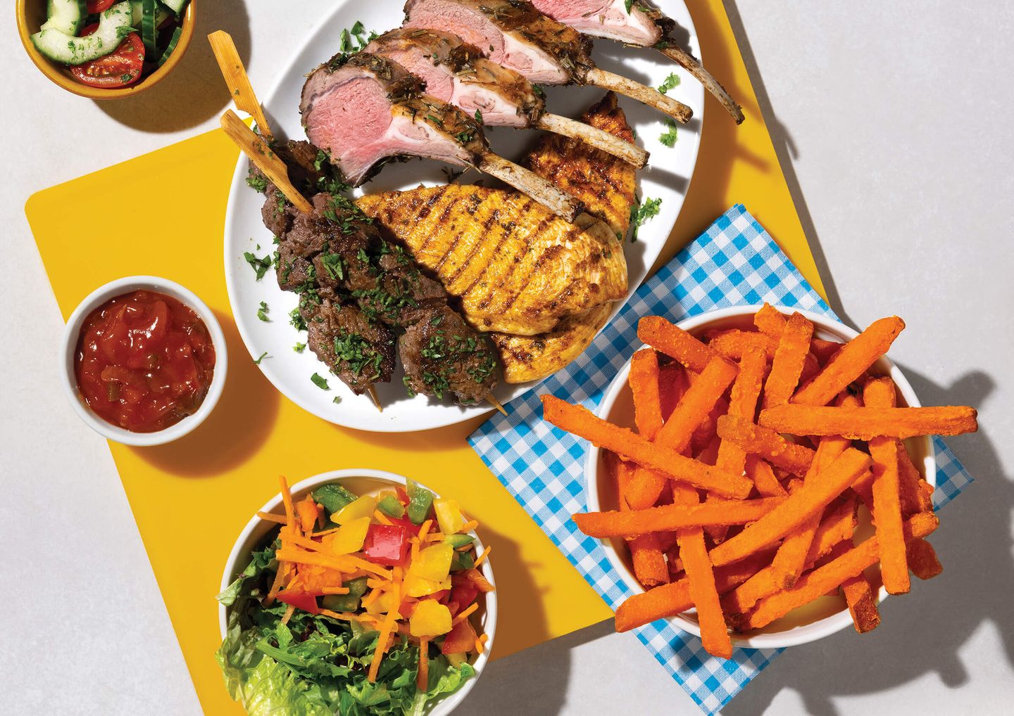 Sweet potato fries as side dish landscape