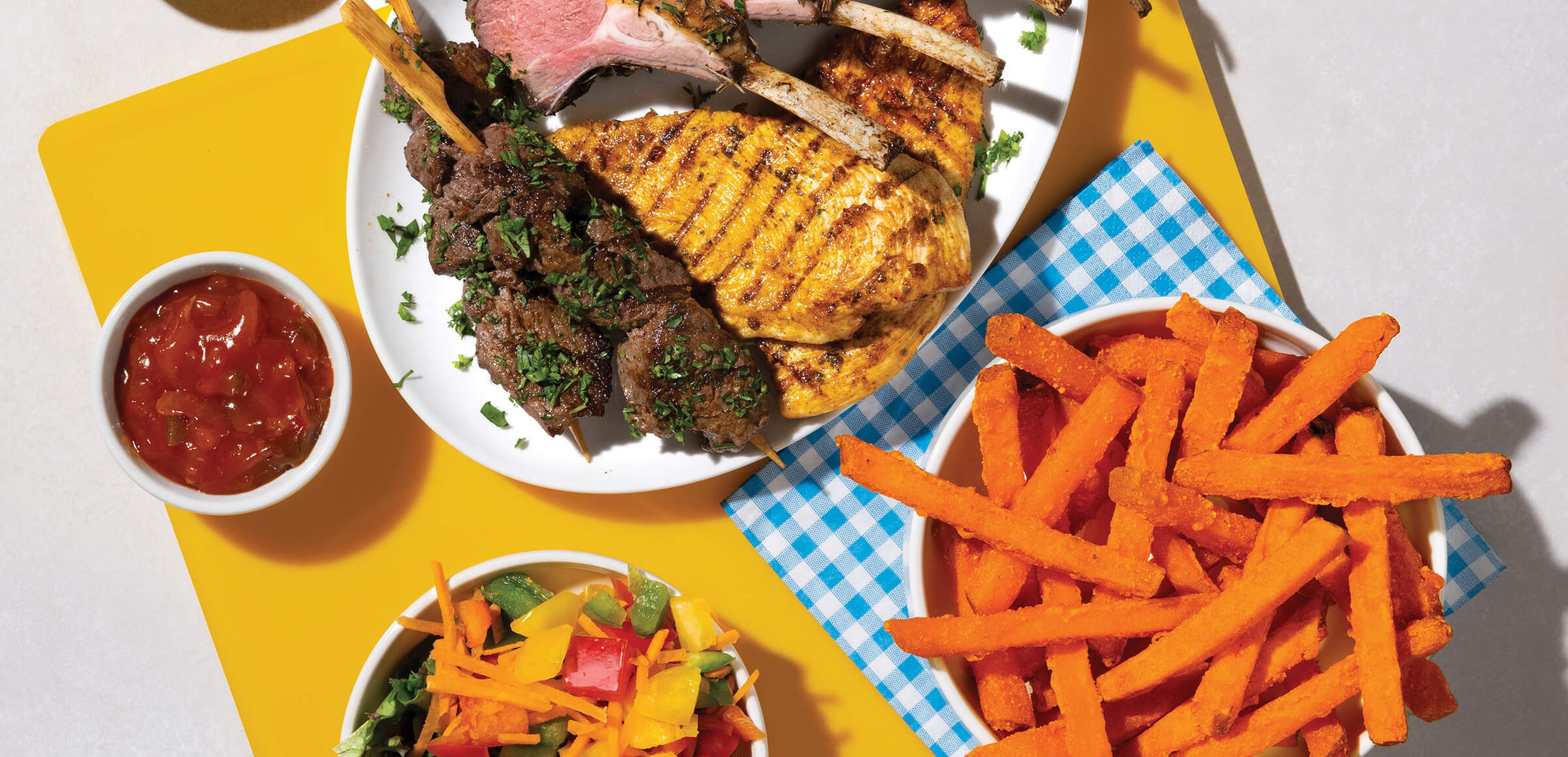 Sweet potato fries as side dish landscape