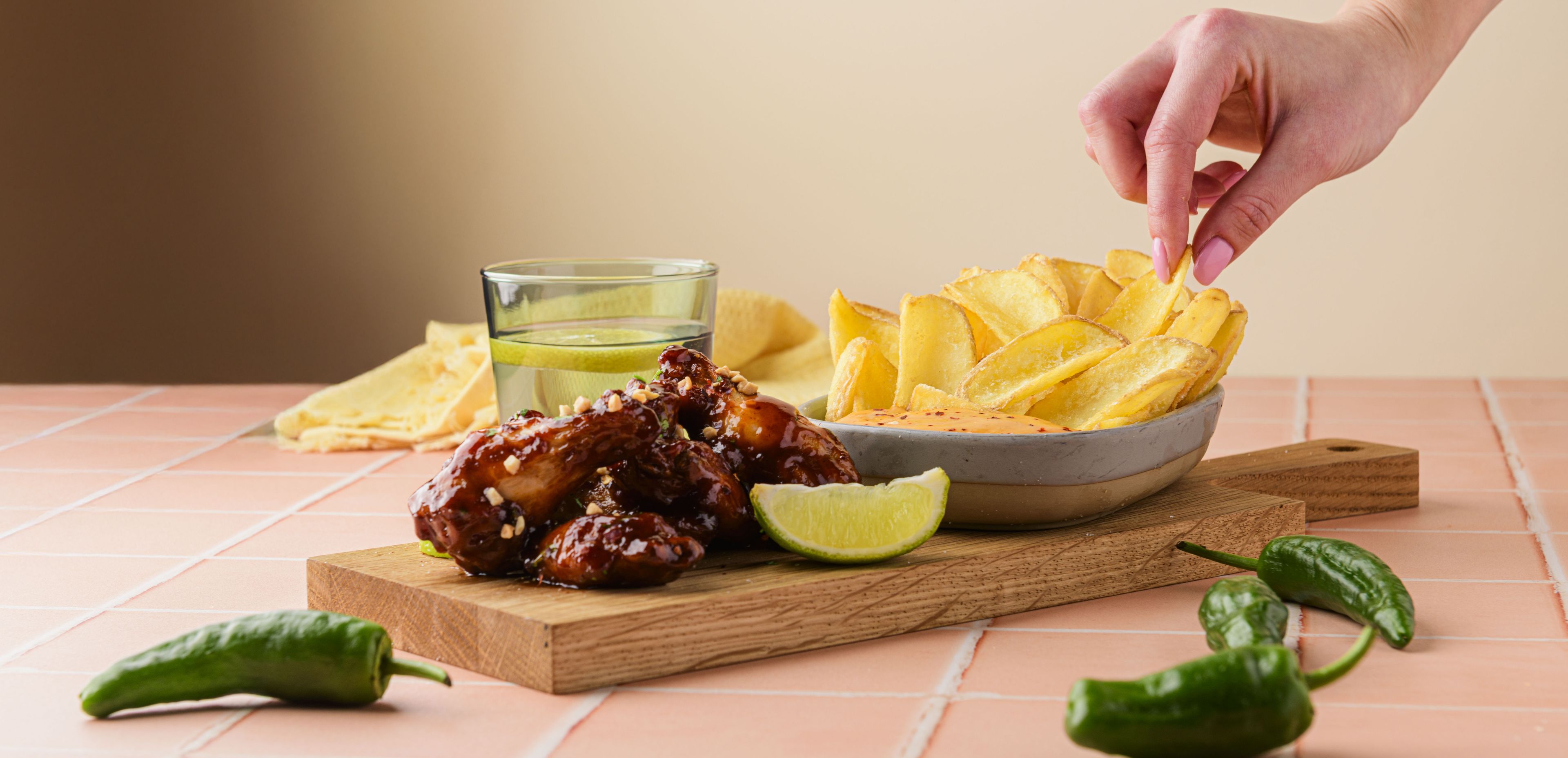 Scoops-with-Smoked-Paprika-Mayo-and-BBQ-Chicken-Wings