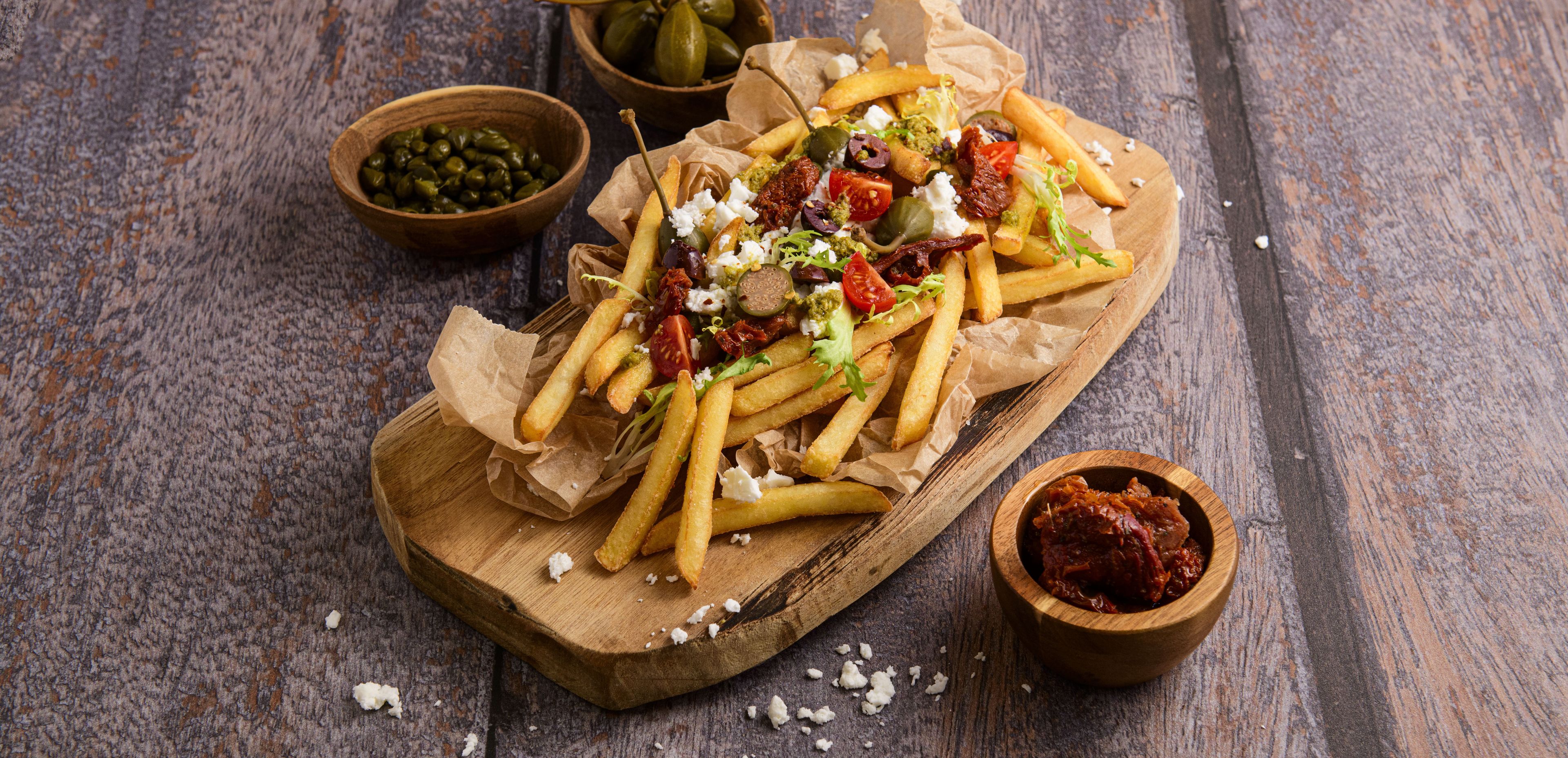 Loaded Fries Greek Style